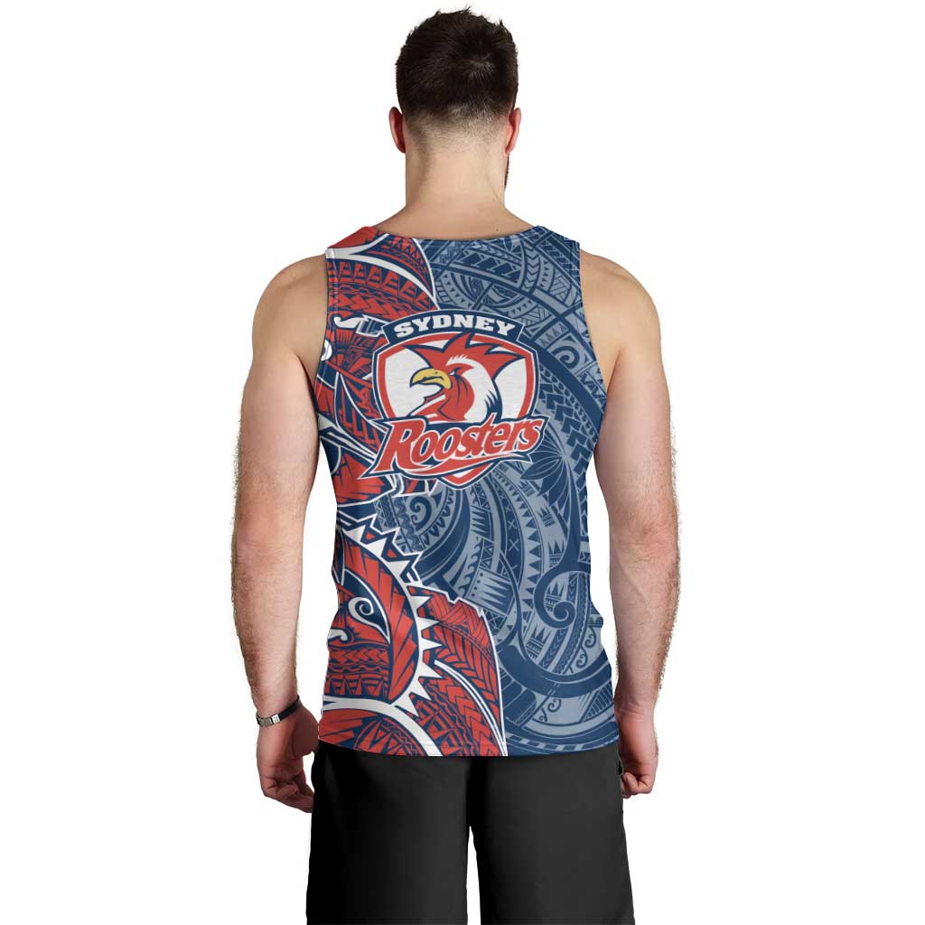 Sydney Roosters Men Tank Top Polynesian Tribal Tattoo Pacific Sport Art