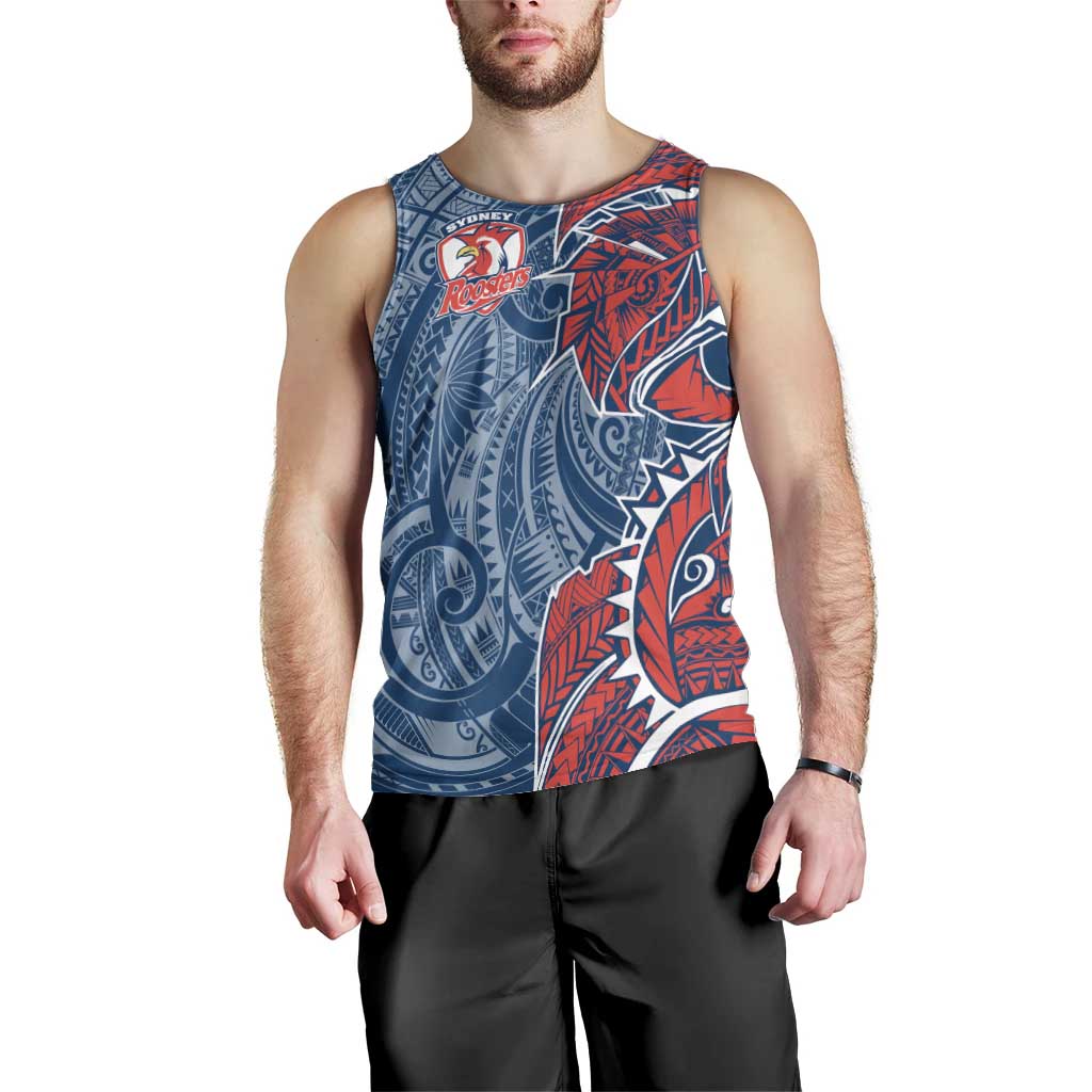 Sydney Roosters Men Tank Top Polynesian Tribal Tattoo Pacific Sport Art