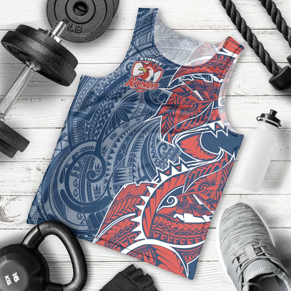Sydney Roosters Men Tank Top Polynesian Tribal Tattoo Pacific Sport Art