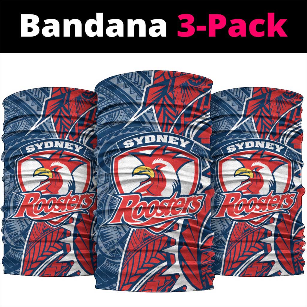 Sydney Roosters Neck Gaiter Polynesian Tribal Tattoo Pacific Sport Art