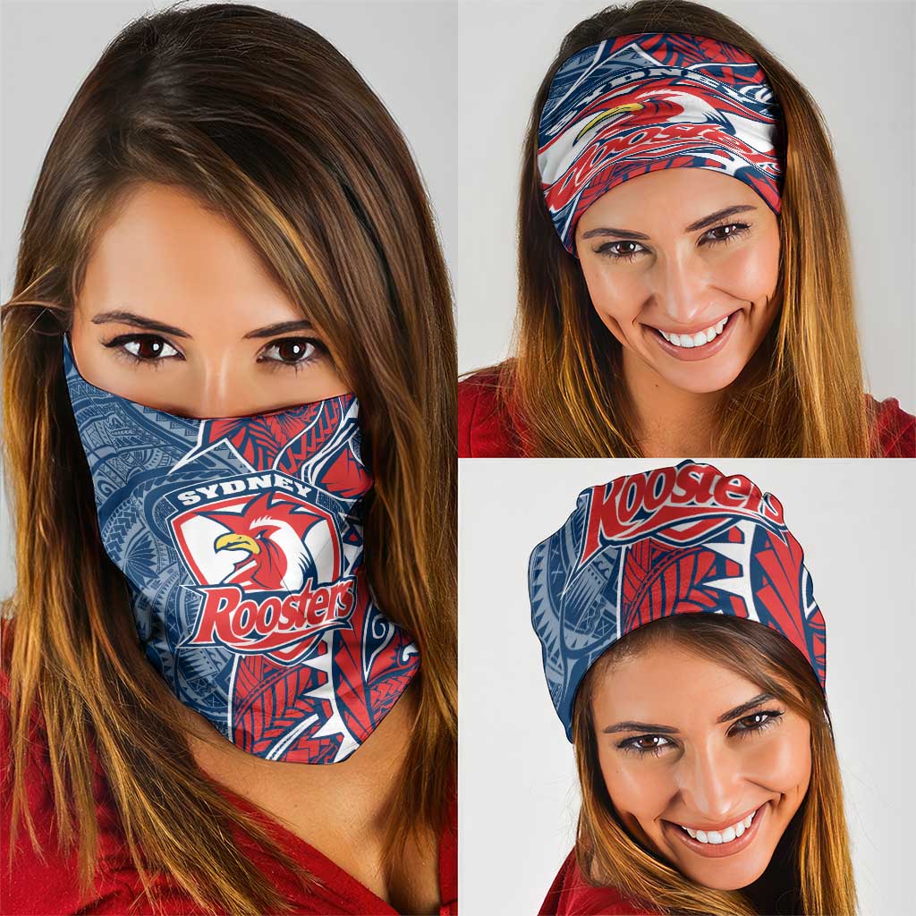 Sydney Roosters Neck Gaiter Polynesian Tribal Tattoo Pacific Sport Art