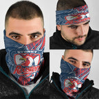 Sydney Roosters Neck Gaiter Polynesian Tribal Tattoo Pacific Sport Art