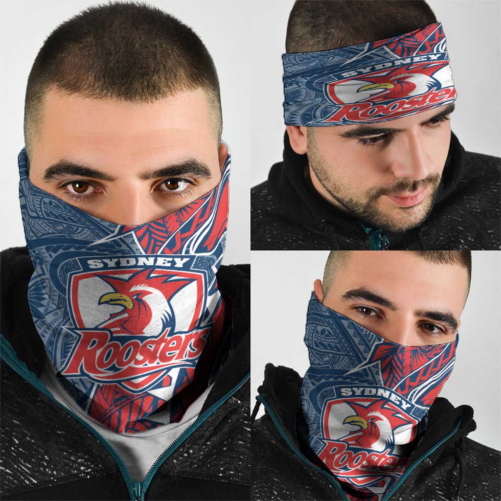 Sydney Roosters Neck Gaiter Polynesian Tribal Tattoo Pacific Sport Art