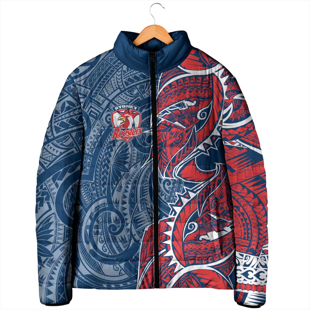 Sydney Roosters Padded Jacket Polynesian Tribal Tattoo Pacific Sport Art