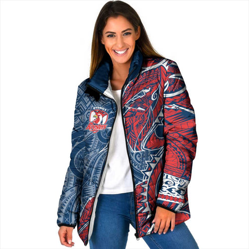 Sydney Roosters Padded Jacket Polynesian Tribal Tattoo Pacific Sport Art