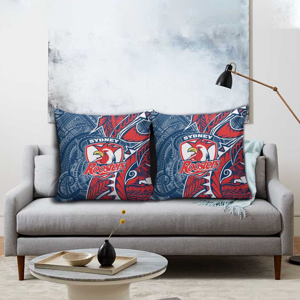 Sydney Roosters Pillow Cover Polynesian Tribal Tattoo Pacific Sport Art