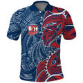 Sydney Roosters Polo Shirt Polynesian Tribal Tattoo Pacific Sport Art