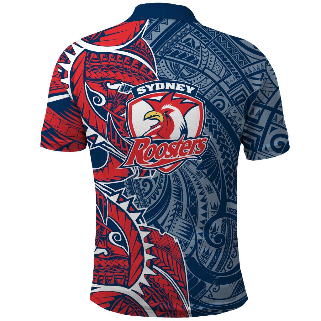 Sydney Roosters Polo Shirt Polynesian Tribal Tattoo Pacific Sport Art