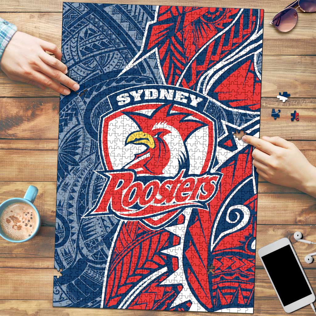 Sydney Roosters Puzzle Polynesian Tribal Tattoo Pacific Sport Art