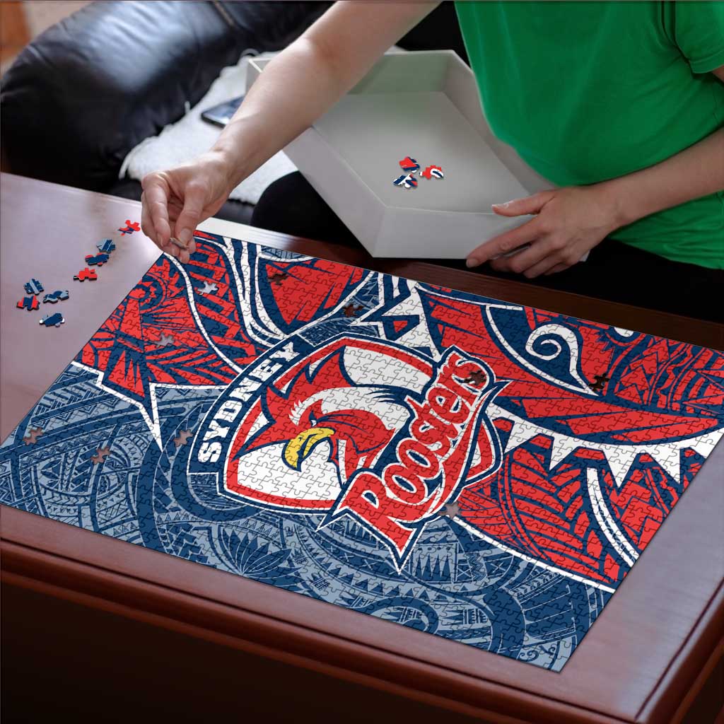 Sydney Roosters Puzzle Polynesian Tribal Tattoo Pacific Sport Art