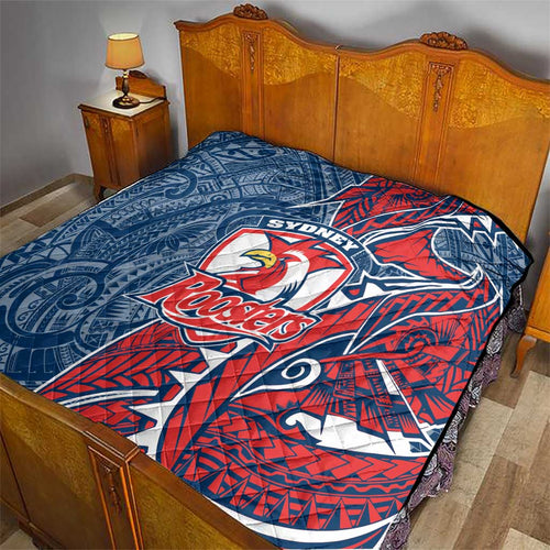 Sydney Roosters Quilt Polynesian Tribal Tattoo Pacific Sport Art