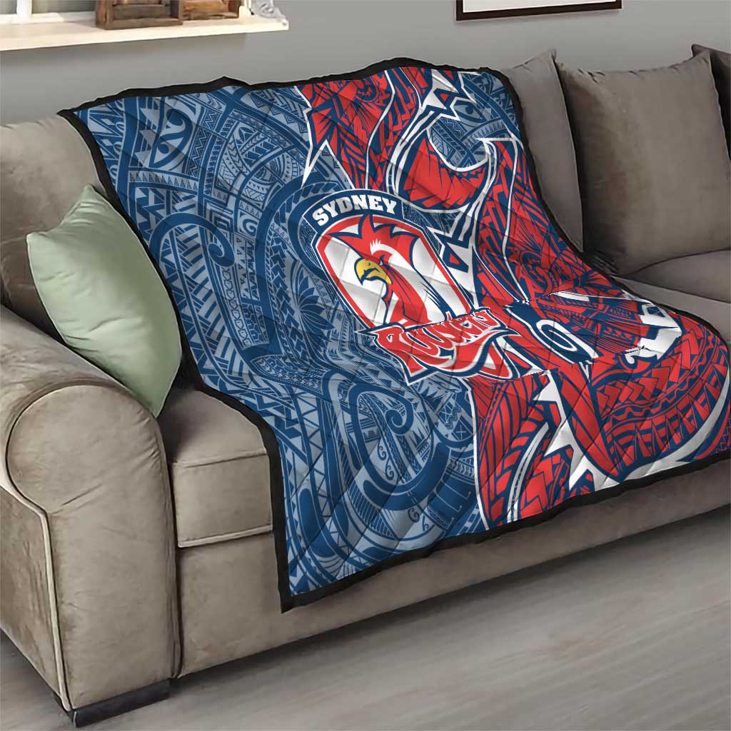 Sydney Roosters Quilt Polynesian Tribal Tattoo Pacific Sport Art