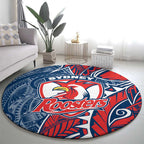 Sydney Roosters Round Carpet Polynesian Tribal Tattoo Pacific Sport Art