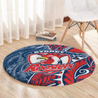 Sydney Roosters Round Carpet Polynesian Tribal Tattoo Pacific Sport Art