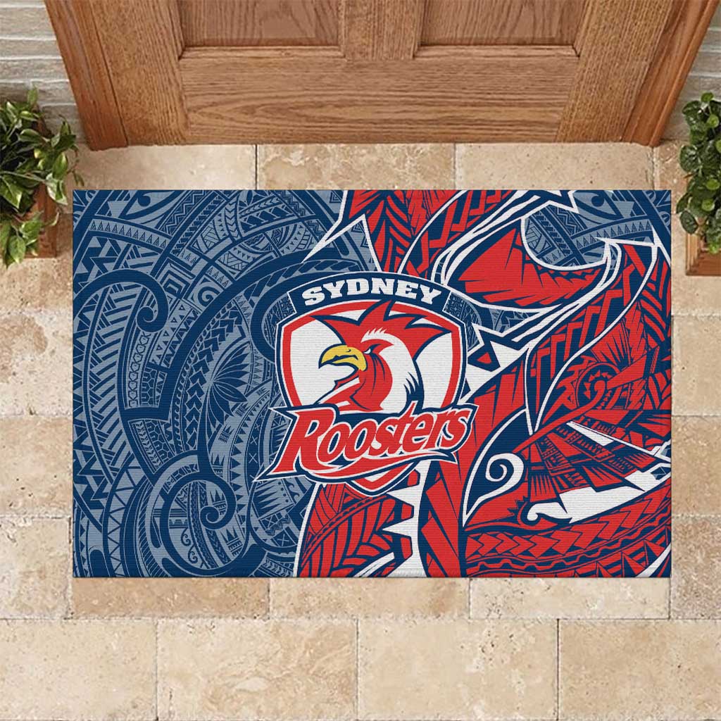 Sydney Roosters Rubber Doormat Polynesian Tribal Tattoo Pacific Sport Art