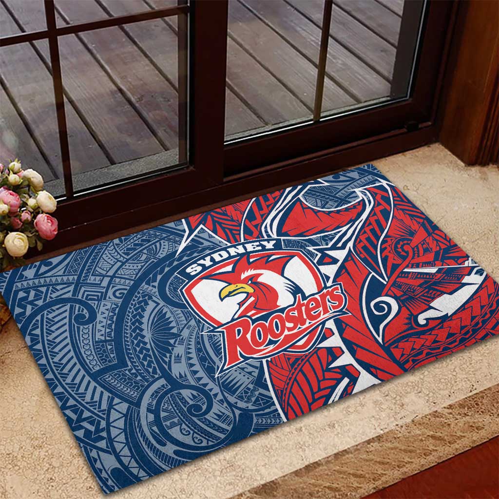 Sydney Roosters Rubber Doormat Polynesian Tribal Tattoo Pacific Sport Art