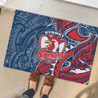 Sydney Roosters Rubber Doormat Polynesian Tribal Tattoo Pacific Sport Art