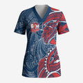 Sydney Roosters Scrub Top Polynesian Tribal Tattoo Pacific Sport Art