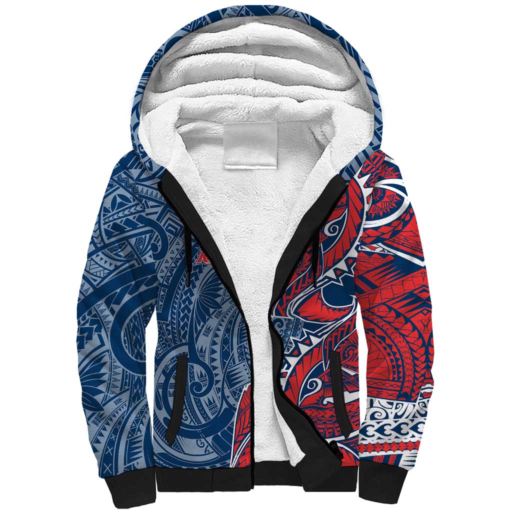 Sydney Roosters Sherpa Hoodie Polynesian Tribal Tattoo Pacific Sport Art