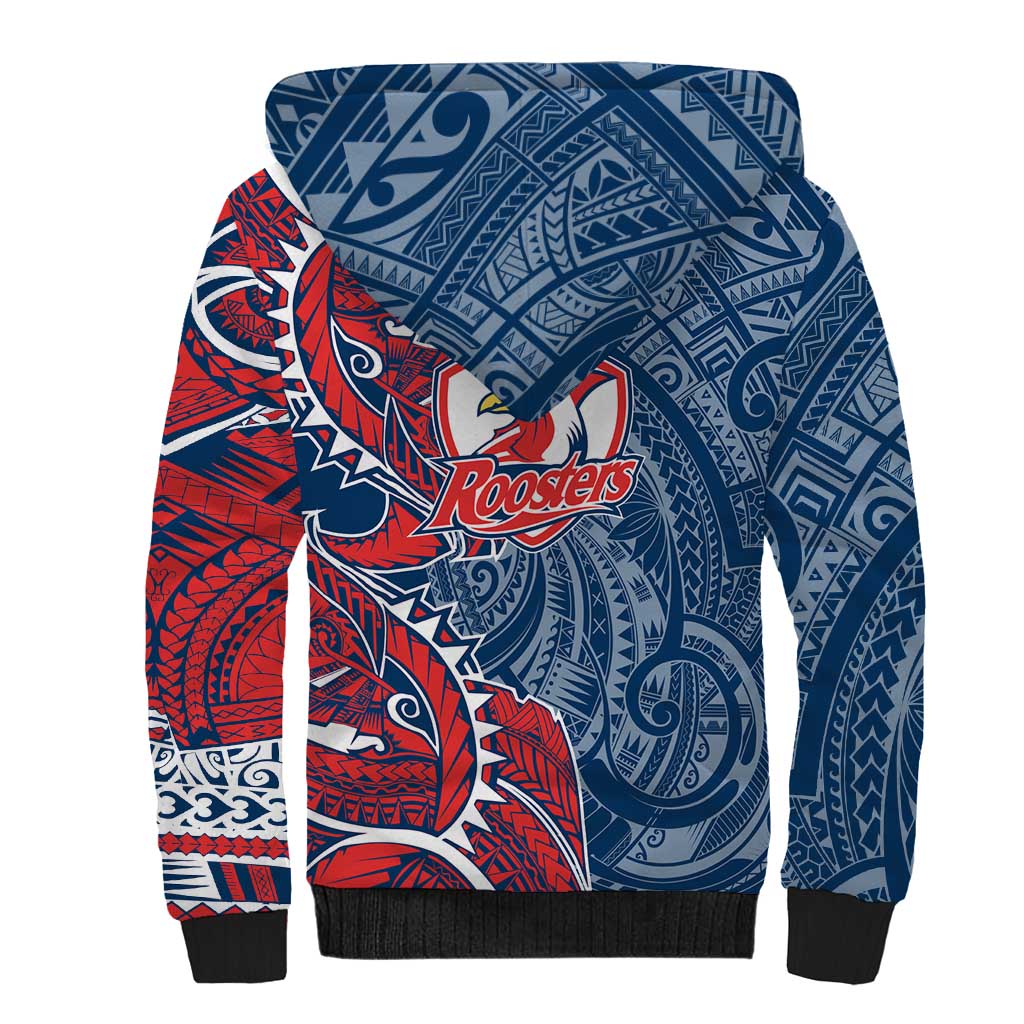Sydney Roosters Sherpa Hoodie Polynesian Tribal Tattoo Pacific Sport Art