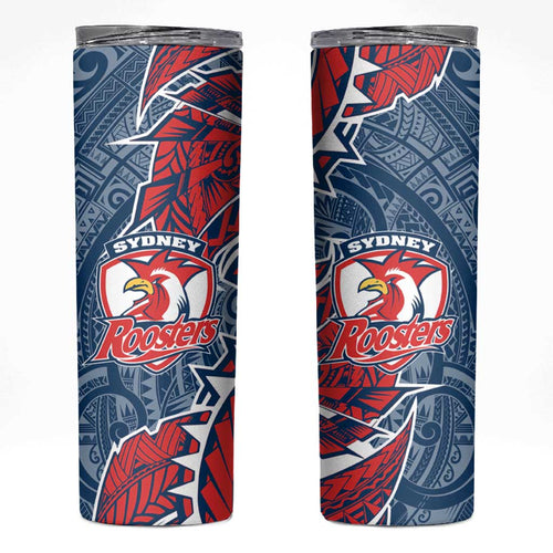 Sydney Roosters Skinny Tumbler Polynesian Tribal Tattoo Pacific Sport Art