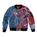 Sydney Roosters Sleeve Zip Bomber Jacket Polynesian Tribal Tattoo Pacific Sport Art