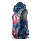 Sydney Roosters Sleeveless Hoodie Polynesian Tribal Tattoo Pacific Sport Art