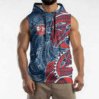 Sydney Roosters Sleeveless Hoodie Polynesian Tribal Tattoo Pacific Sport Art