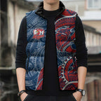 Sydney Roosters Sleeveless Puffer Jacket Polynesian Tribal Tattoo Pacific Sport Art