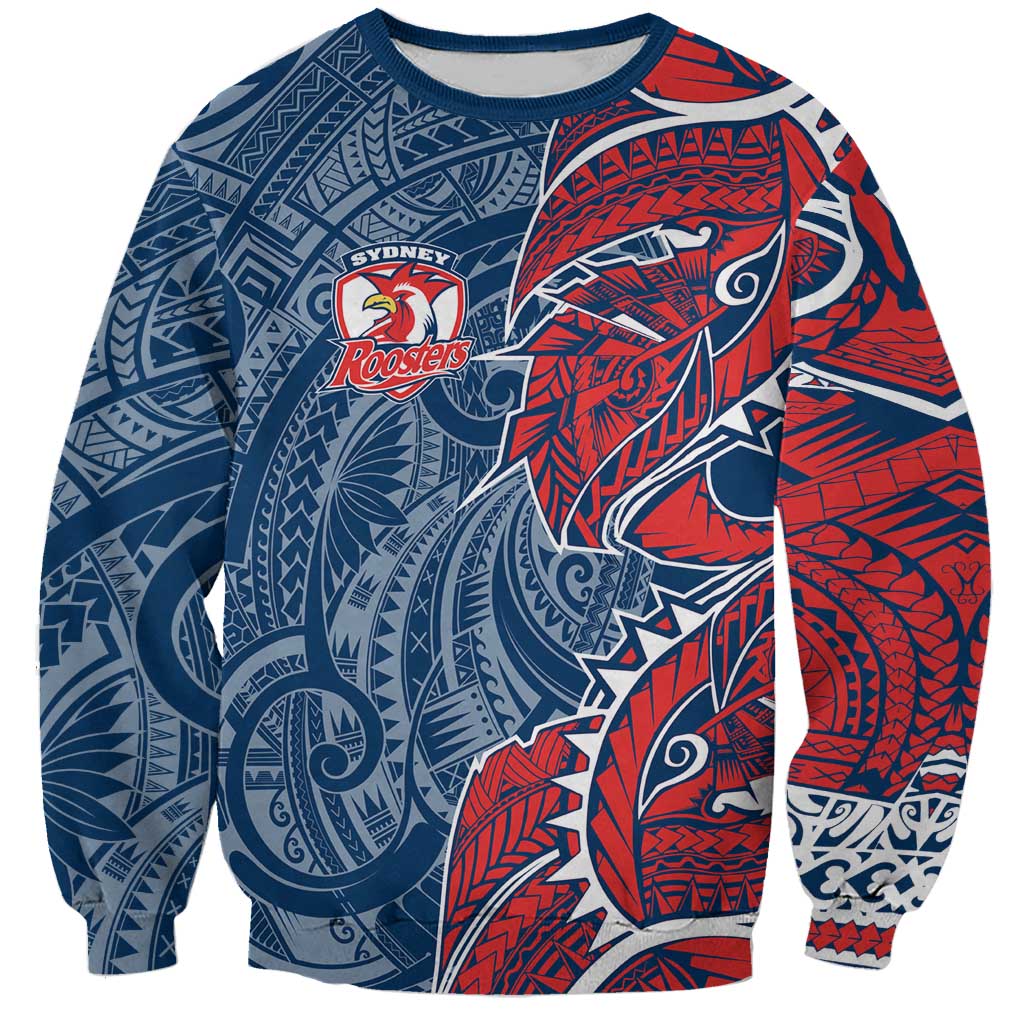 Sydney Roosters Sweatshirt Polynesian Tribal Tattoo Pacific Sport Art