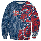 Sydney Roosters Sweatshirt Polynesian Tribal Tattoo Pacific Sport Art
