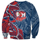 Sydney Roosters Sweatshirt Polynesian Tribal Tattoo Pacific Sport Art