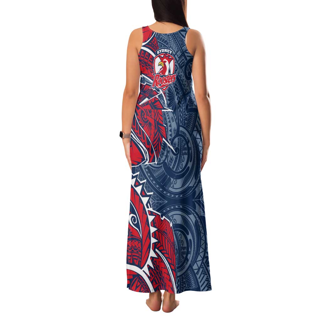 Sydney Roosters Tank Maxi Dress Polynesian Tribal Tattoo Pacific Sport Art
