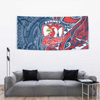Sydney Roosters Tapestry Polynesian Tribal Tattoo Pacific Sport Art