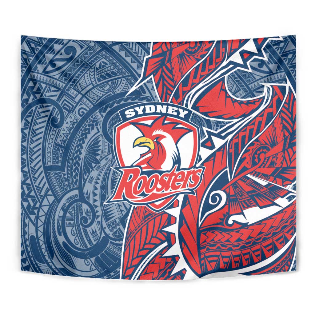 Sydney Roosters Tapestry Polynesian Tribal Tattoo Pacific Sport Art