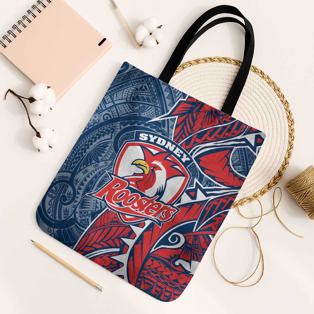 Sydney Roosters Tote Bag Polynesian Tribal Tattoo Pacific Sport Art
