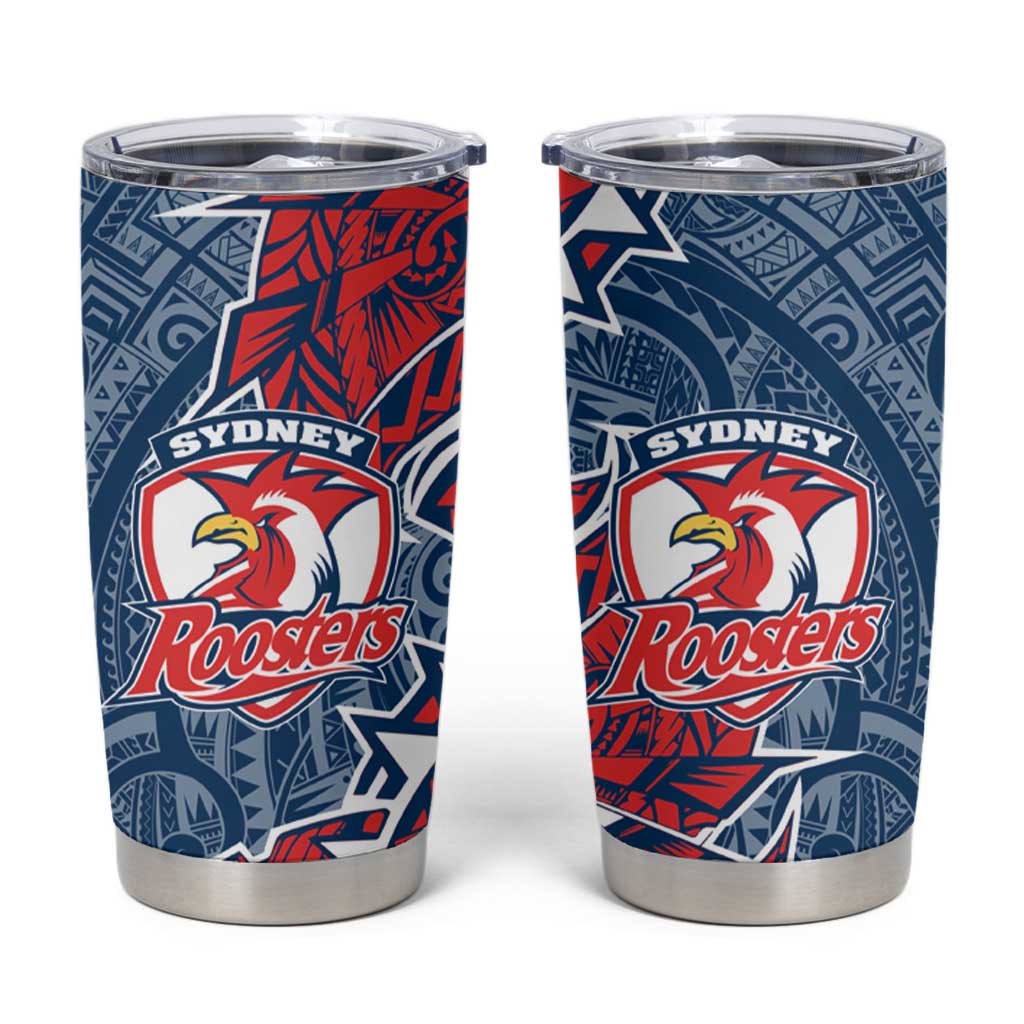 Sydney Roosters Tumbler Cup Polynesian Tribal Tattoo Pacific Sport Art