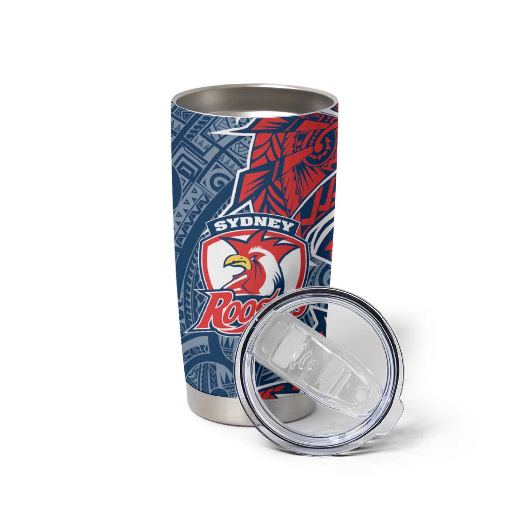 Sydney Roosters Tumbler Cup Polynesian Tribal Tattoo Pacific Sport Art