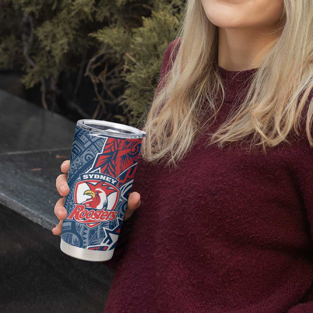 Sydney Roosters Tumbler Cup Polynesian Tribal Tattoo Pacific Sport Art