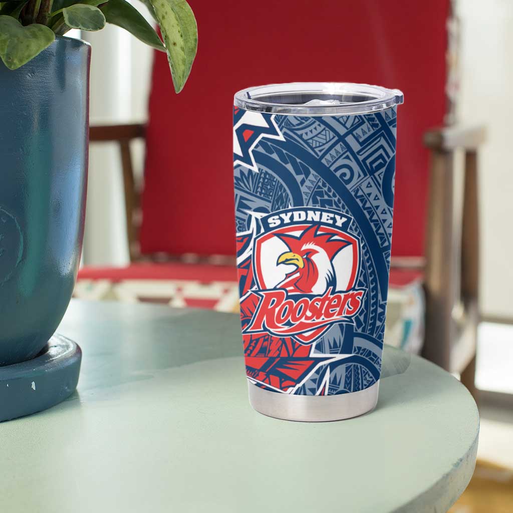Sydney Roosters Tumbler Cup Polynesian Tribal Tattoo Pacific Sport Art