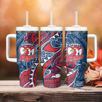 Sydney Roosters Tumbler With Handle Polynesian Tribal Tattoo Pacific Sport Art