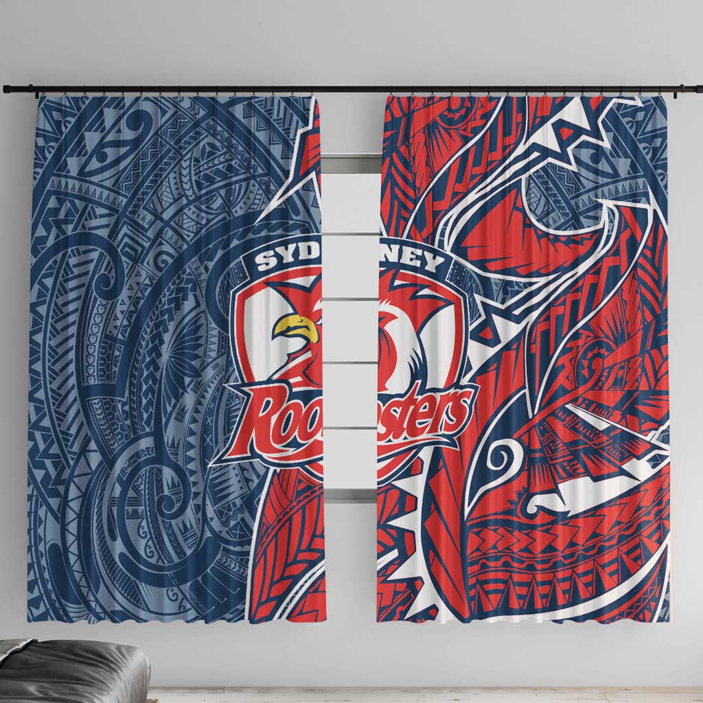 Sydney Roosters Window Curtain Polynesian Tribal Tattoo Pacific Sport Art