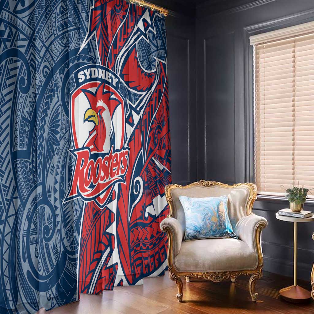 Sydney Roosters Window Curtain Polynesian Tribal Tattoo Pacific Sport Art