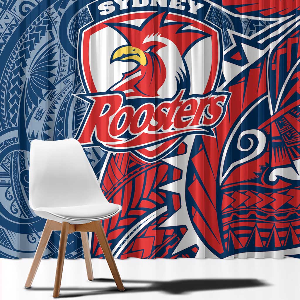 Sydney Roosters Window Curtain Polynesian Tribal Tattoo Pacific Sport Art