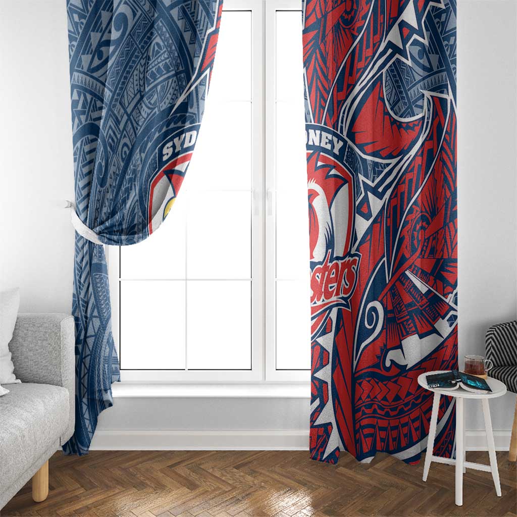 Sydney Roosters Window Curtain Polynesian Tribal Tattoo Pacific Sport Art