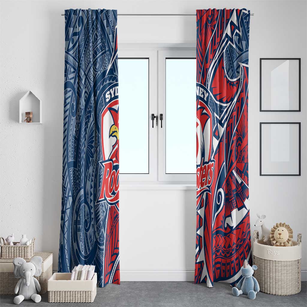 Sydney Roosters Window Curtain Polynesian Tribal Tattoo Pacific Sport Art