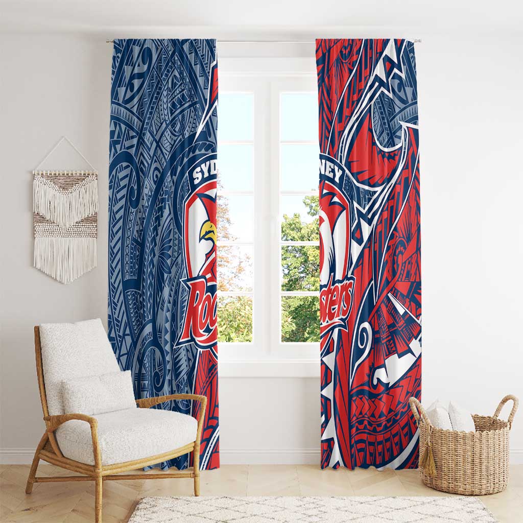 Sydney Roosters Window Curtain Polynesian Tribal Tattoo Pacific Sport Art