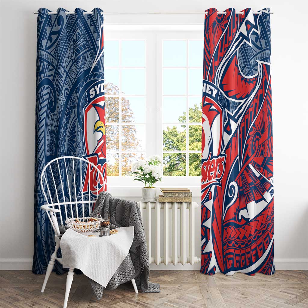 Sydney Roosters Window Curtain Polynesian Tribal Tattoo Pacific Sport Art
