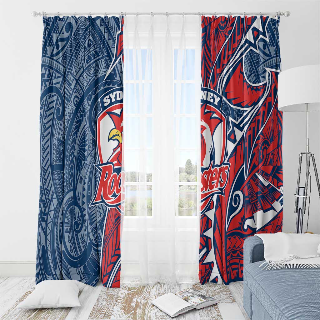 Sydney Roosters Window Curtain Polynesian Tribal Tattoo Pacific Sport Art