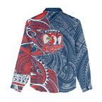 Sydney Roosters Women Casual Shirt Polynesian Tribal Tattoo Pacific Sport Art